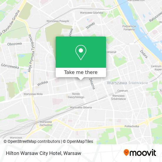 Hilton Warsaw City Hotel map