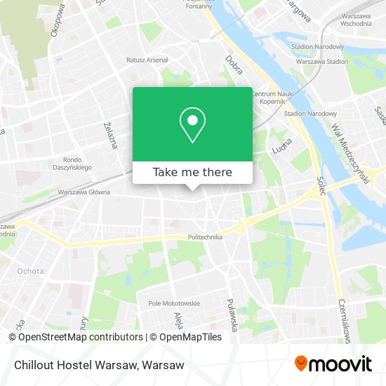 Chillout Hostel Warsaw map