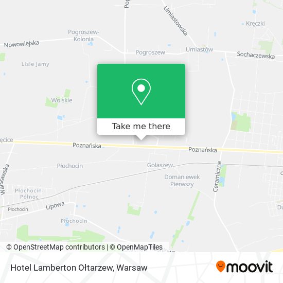 Hotel Lamberton Ołtarzew map