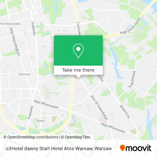 o3Hotel dawny Start Hotel Atos Warsaw map