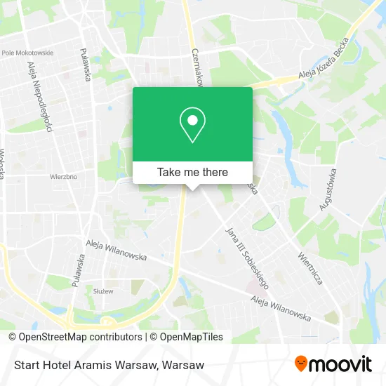 Start Hotel Aramis Warsaw map