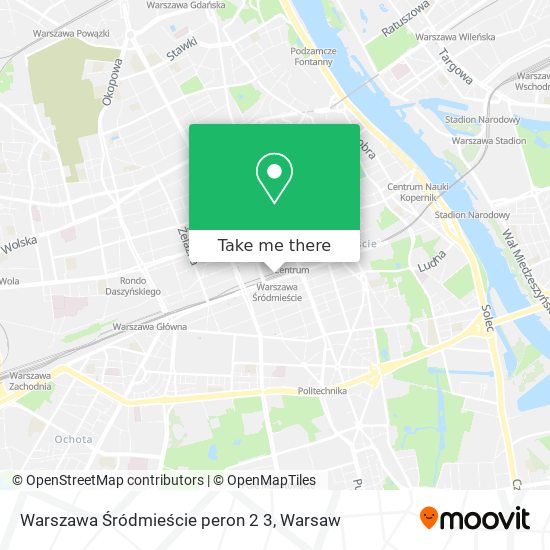 Warszawa Śródmieście peron 2 3 map