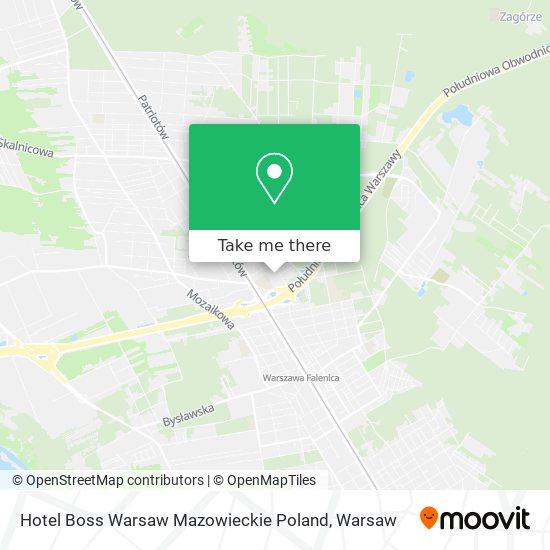 Hotel Boss Warsaw Mazowieckie Poland map