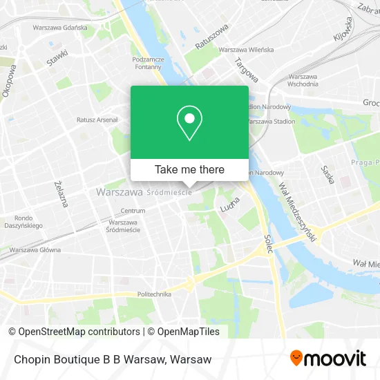 Chopin Boutique B B Warsaw map