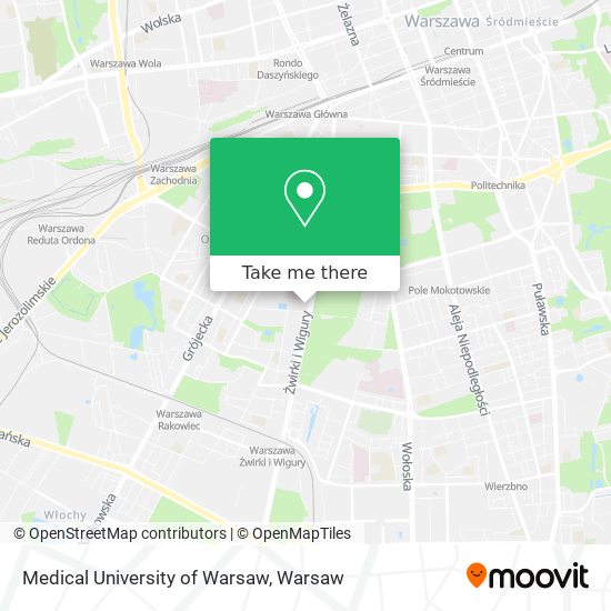 Medical University of Warsaw map