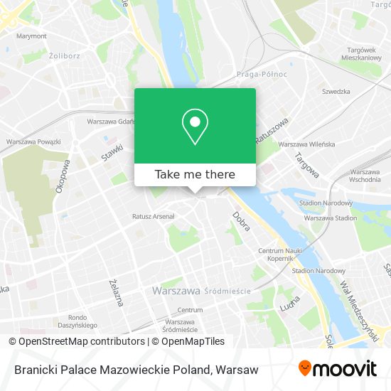 Branicki Palace Mazowieckie Poland map