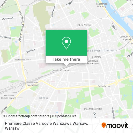 Premiere Classe Varsovie Warszawa Warsaw map