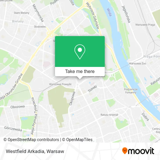 Westfield Arkadia map