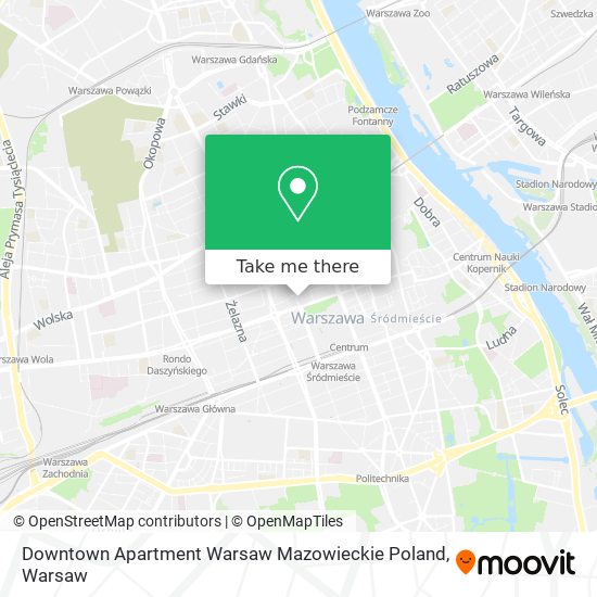 Downtown Apartment Warsaw Mazowieckie Poland map