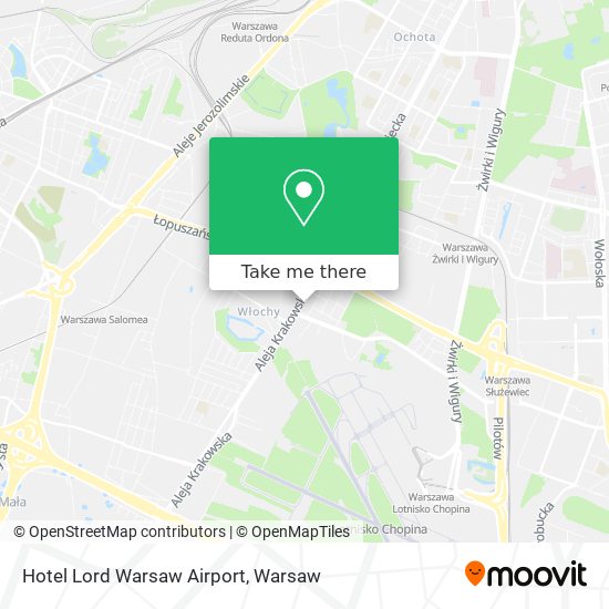 Hotel Lord Warsaw Airport map