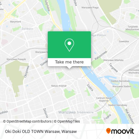 Oki Doki OLD TOWN Warsaw map