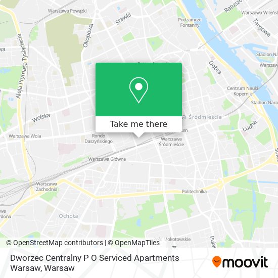 Dworzec Centralny P O Serviced Apartments Warsaw map