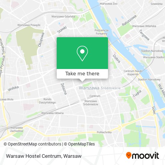 Warsaw Hostel Centrum map