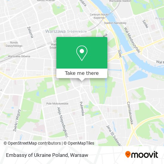 Embassy of Ukraine Poland map