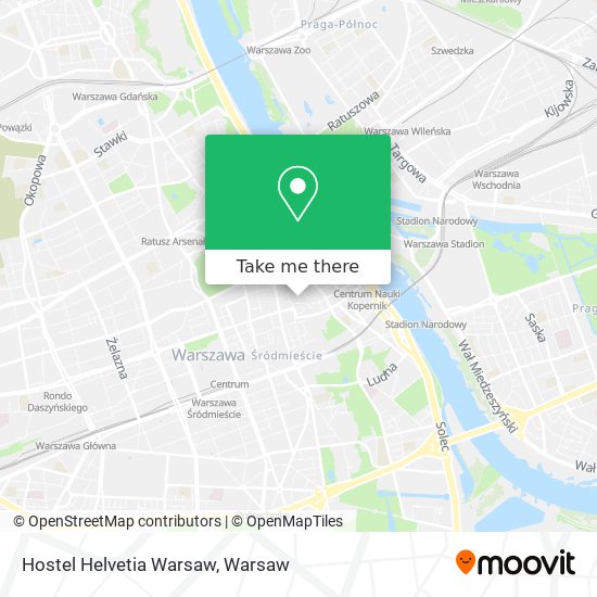 Hostel Helvetia Warsaw map