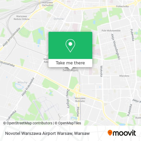 Novotel Warszawa Airport Warsaw map