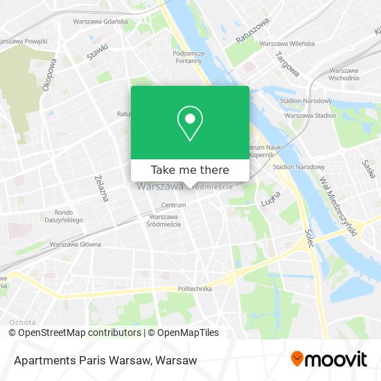 Apartments Paris Warsaw map