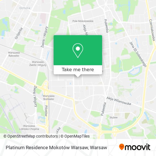 Platinum Residence Mokotów Warsaw map