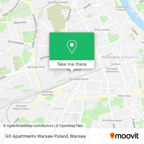 GO Apartments Warsaw Poland map