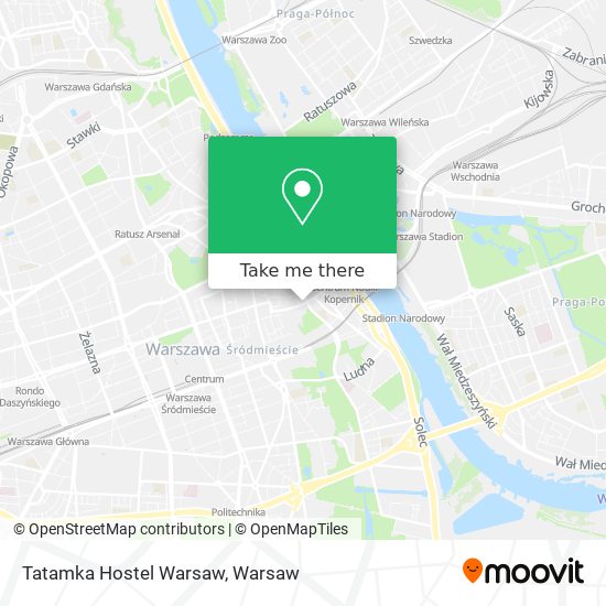 Tatamka Hostel Warsaw map