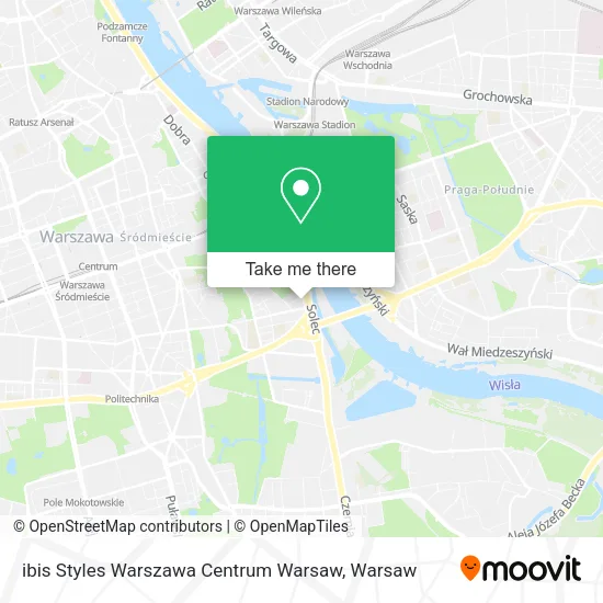 ibis Styles Warszawa Centrum Warsaw map