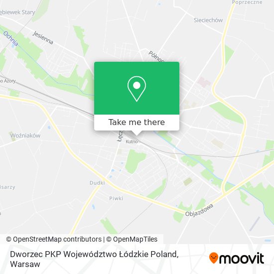 Dworzec PKP Województwo Łódzkie Poland map