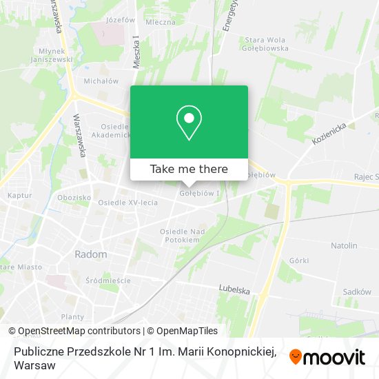 Publiczne Przedszkole Nr 1 Im. Marii Konopnickiej map