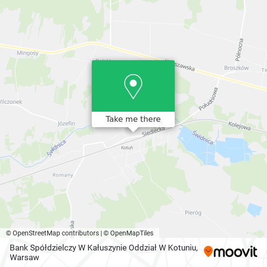 Bank Spółdzielczy W Kałuszynie Oddział W Kotuniu map