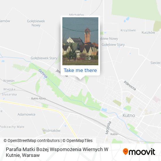 Parafia Matki Bożej Wspomożenia Wiernych W Kutnie map