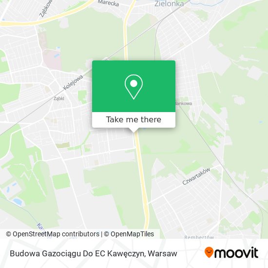 Budowa Gazociągu Do EC Kawęczyn map