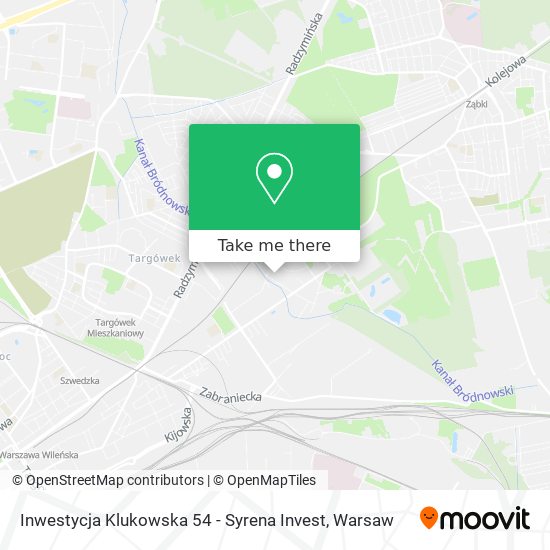 Inwestycja Klukowska 54 - Syrena Invest map