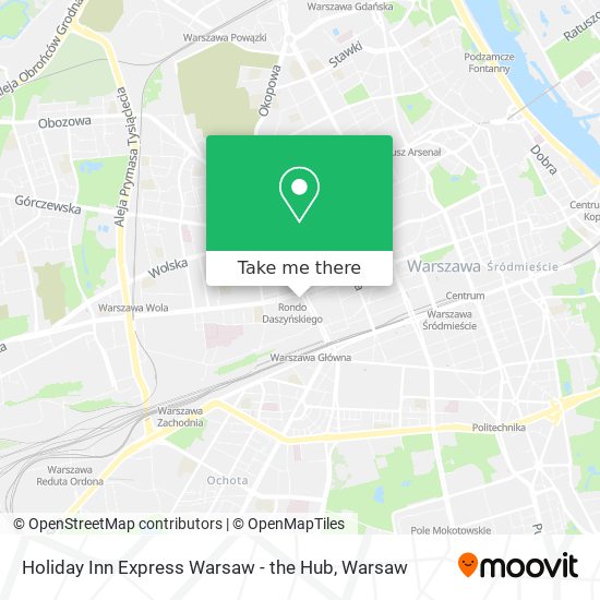 Holiday Inn Express Warsaw - the Hub map