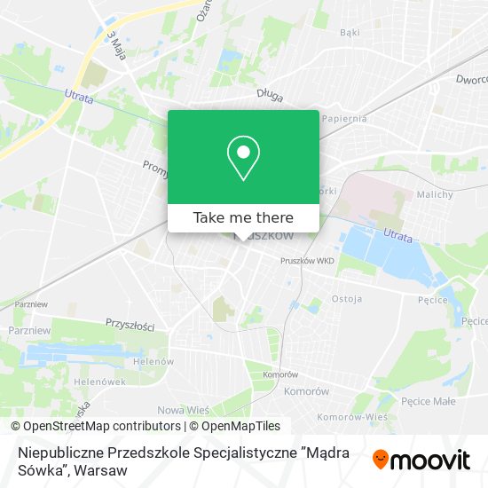 Niepubliczne Przedszkole Specjalistyczne ”Mądra Sówka” map