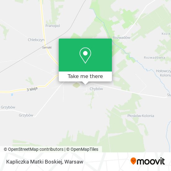 Kapliczka Matki Boskiej map