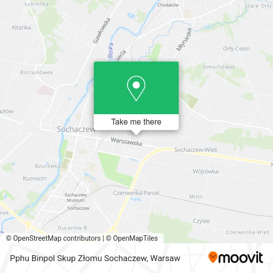 Pphu Binpol Skup Złomu Sochaczew map