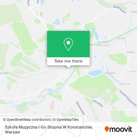 Карта Szkoła Muzyczna I-Go Stopnia W Konstancinie