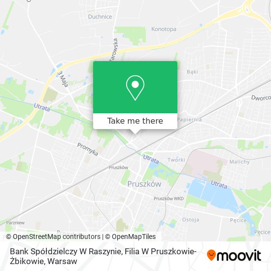 Bank Spółdzielczy W Raszynie, Filia W Pruszkowie-Żbikowie map