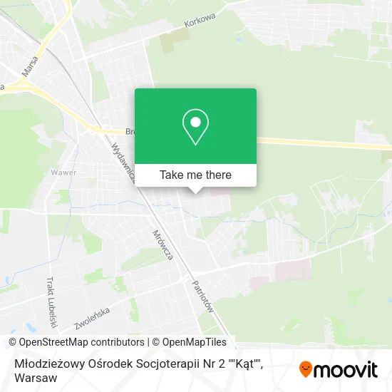 Młodzieżowy Ośrodek Socjoterapii Nr 2 ""Kąt"" map