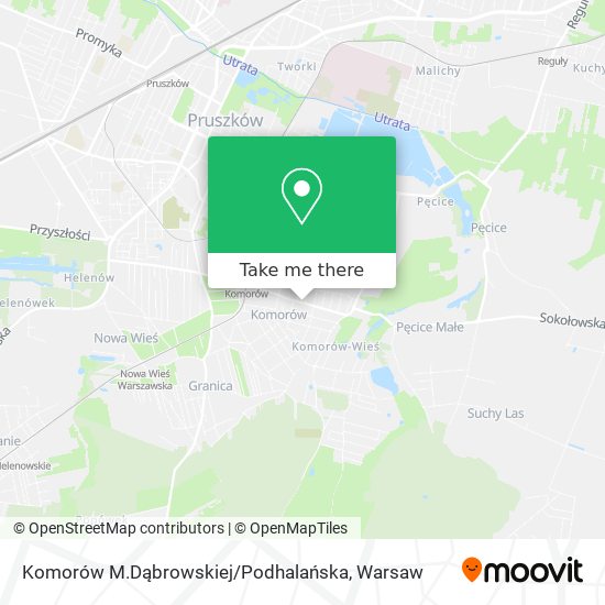 Карта Komorów M.Dąbrowskiej / Podhalańska