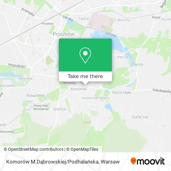 Карта Komorów M.Dąbrowskiej / Podhalańska