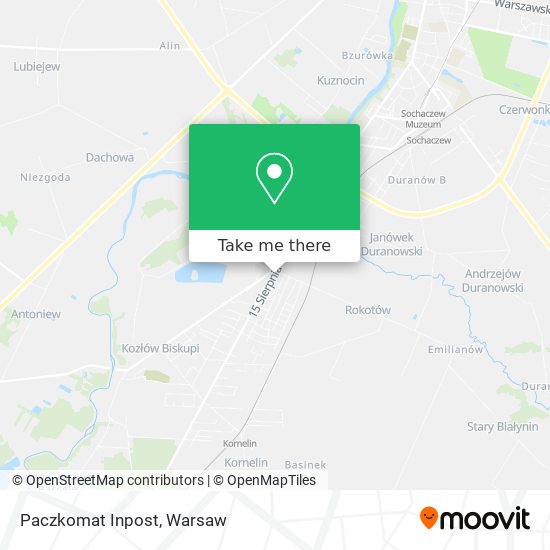 Paczkomat Inpost map