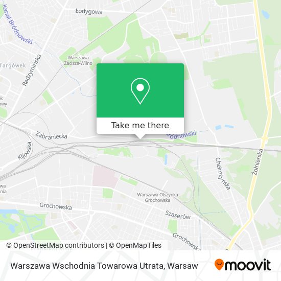 Warszawa Wschodnia Towarowa Utrata map