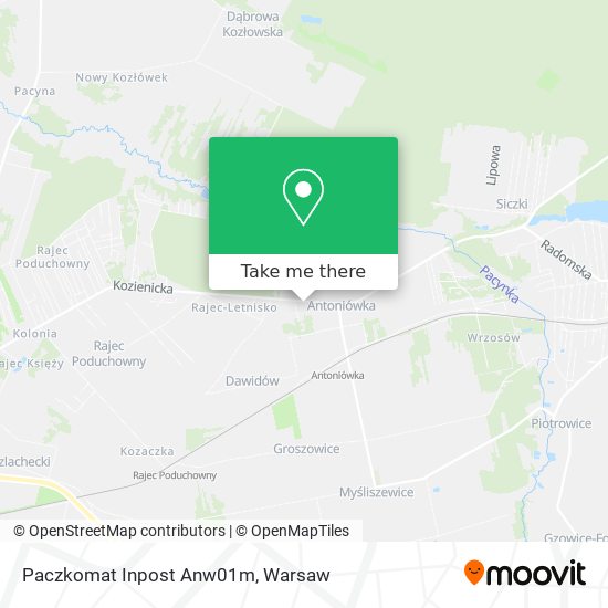 Paczkomat Inpost Anw01m map