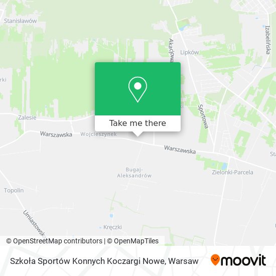 Szkoła Sportów Konnych Koczargi Nowe map