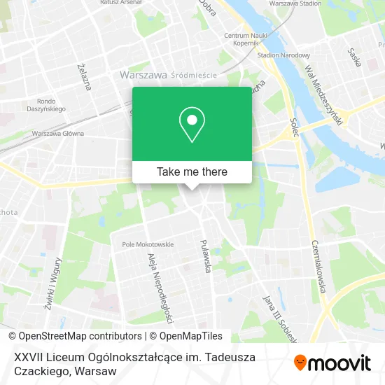 Карта XXVII Liceum Ogólnokształcące im. Tadeusza Czackiego