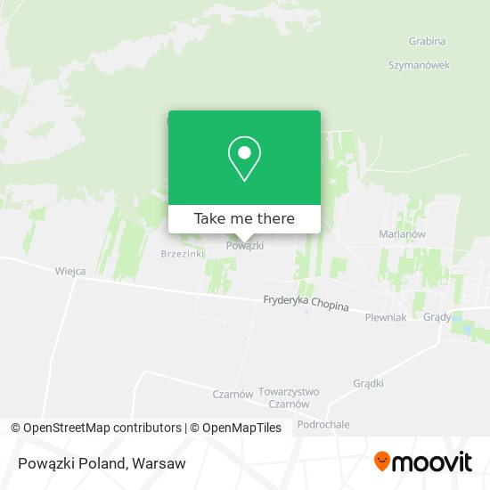 Powązki Poland map