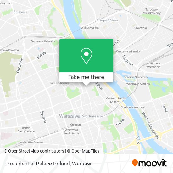 Presidential Palace Poland map