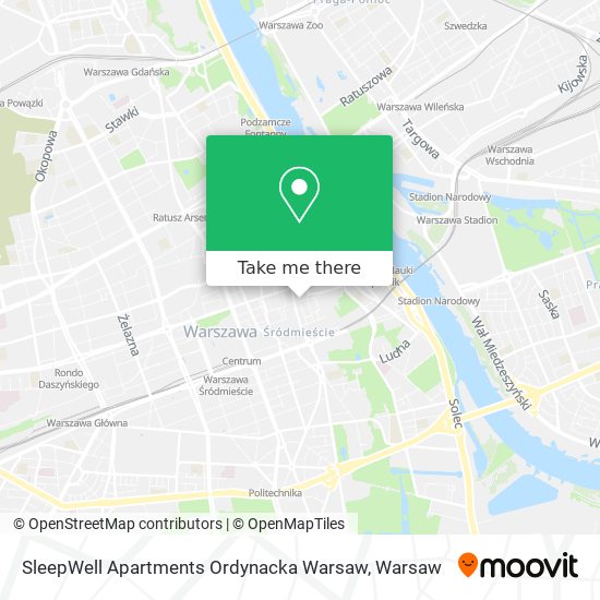 SleepWell Apartments Ordynacka Warsaw map