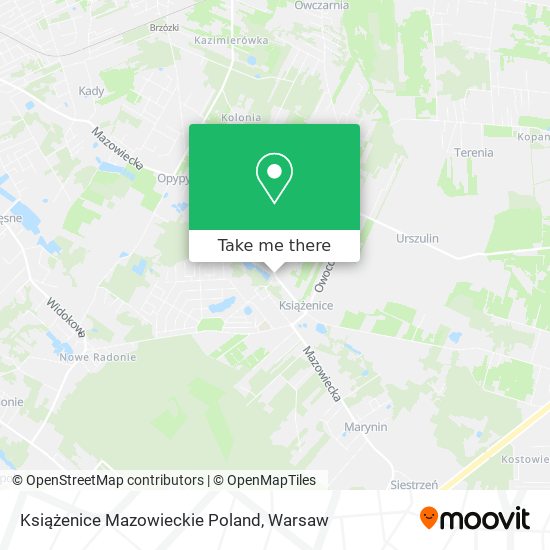 Książenice Mazowieckie Poland map