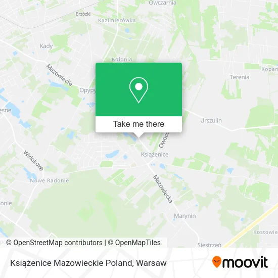 Карта Książenice Mazowieckie Poland